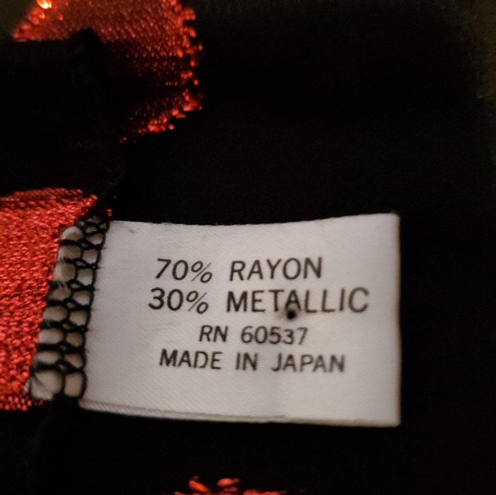 Black Scarf w/Red Polka Dots - Picture 4 of 4